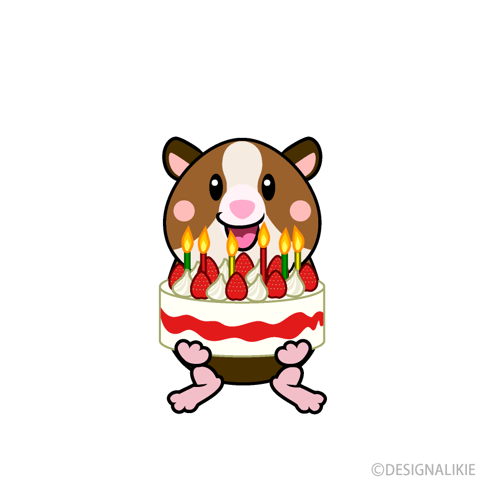 誕生日のモルモットキャラ