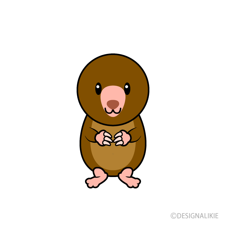 かわいいモグラキャラ