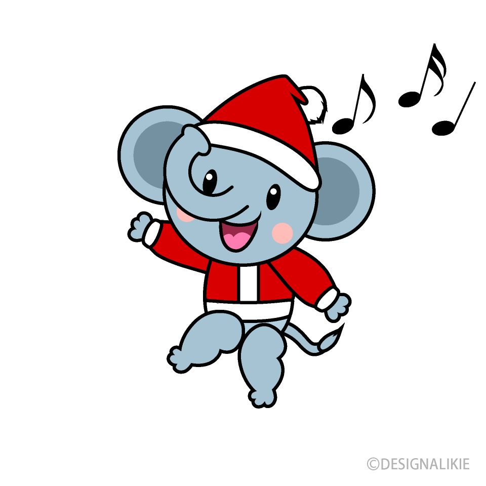 クリスマスのゾウキャラ