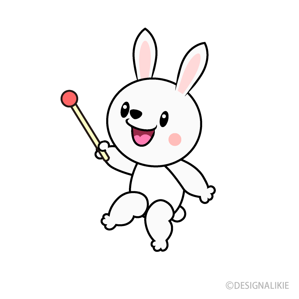 説明ウサギキャラ