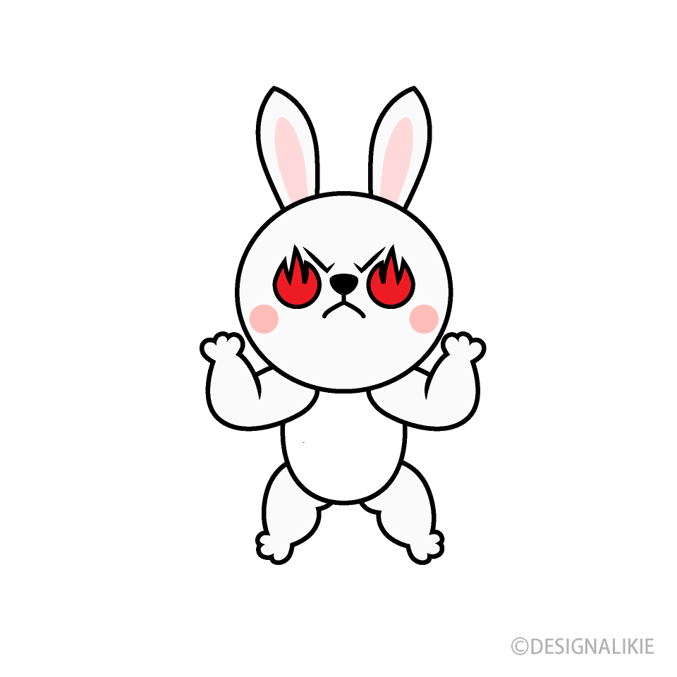 やる気のウサギキャラ