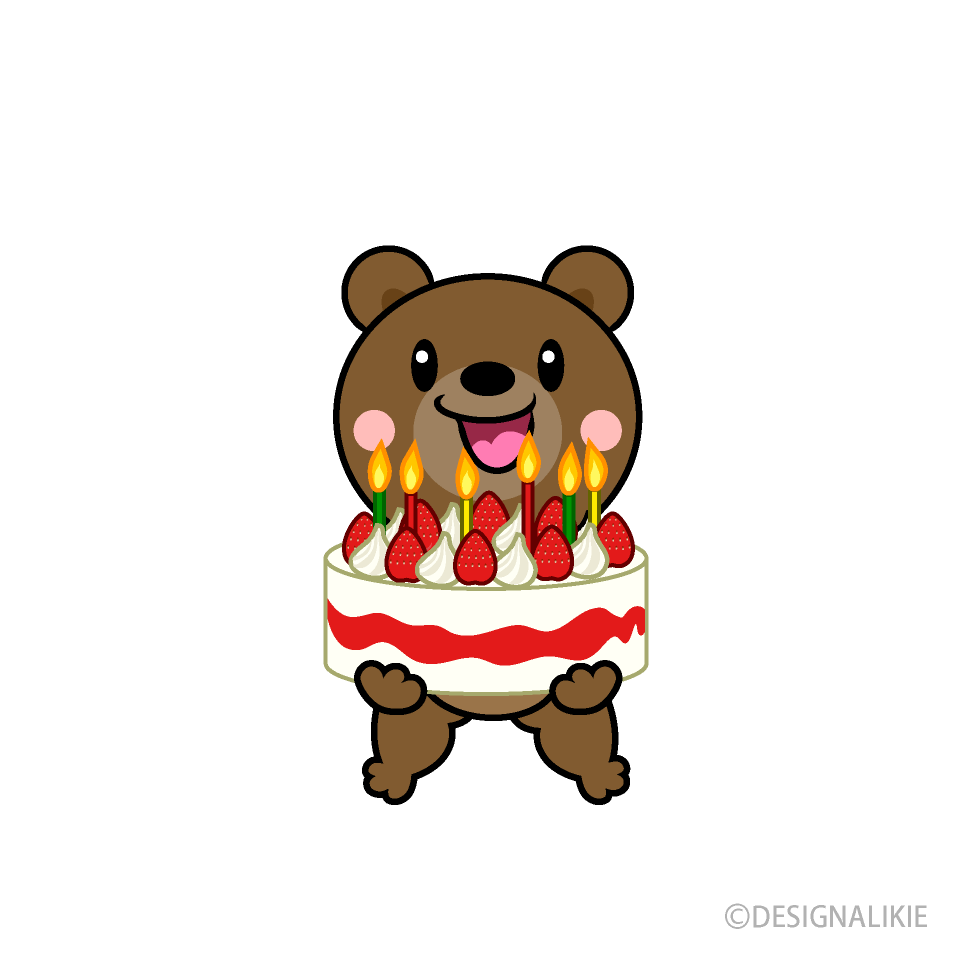 誕生日のクマキャラ