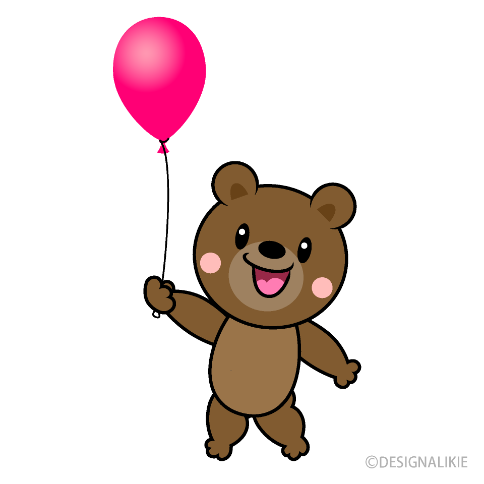 風船のクマキャラ