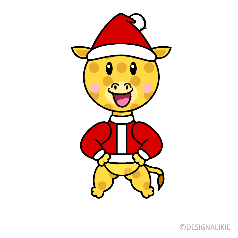 クリスマスのキリンキャラ
