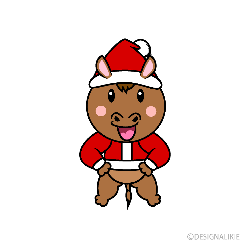 クリスマスの馬キャラ