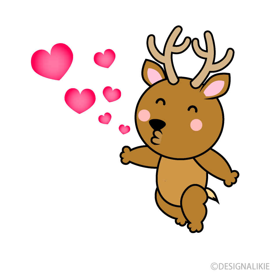 キスするシカキャラ