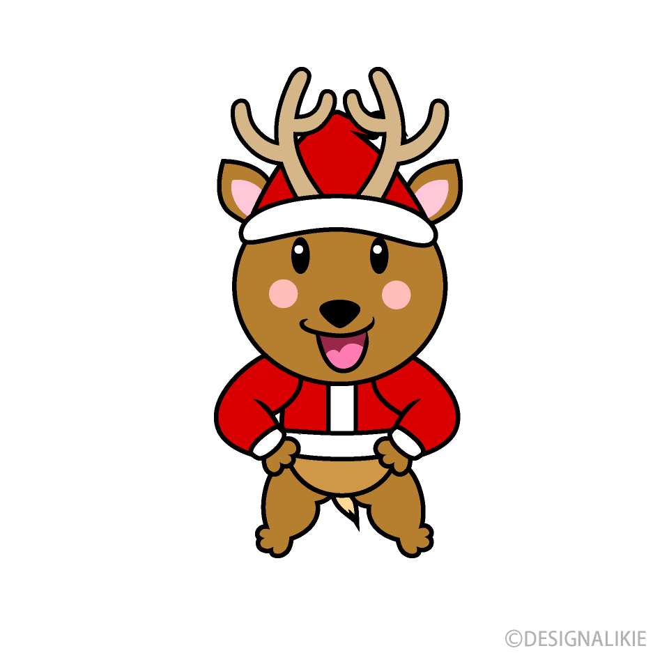 クリスマスのシカキャラ