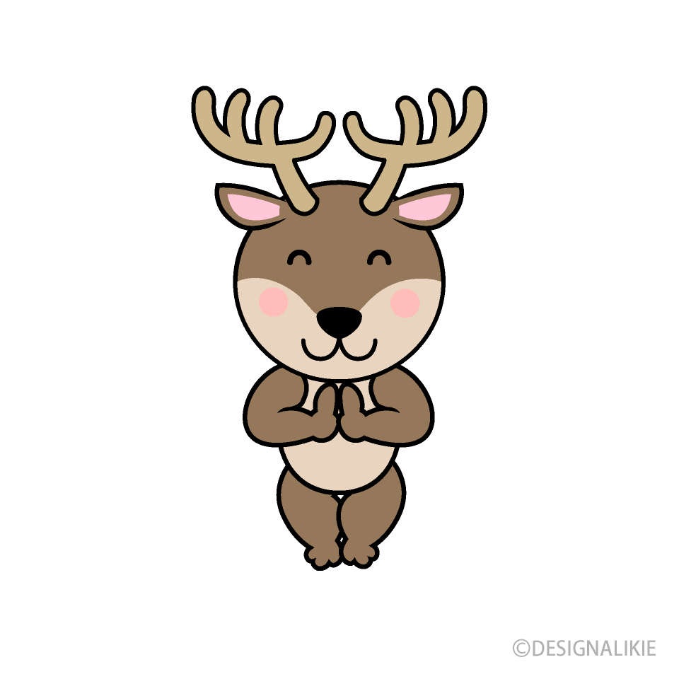 感謝するトナカイキャラ