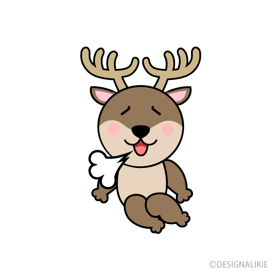 リラックスするトナカイキャラ