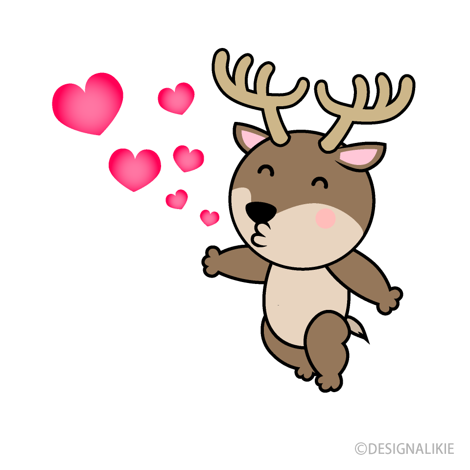 キスするトナカイキャラ