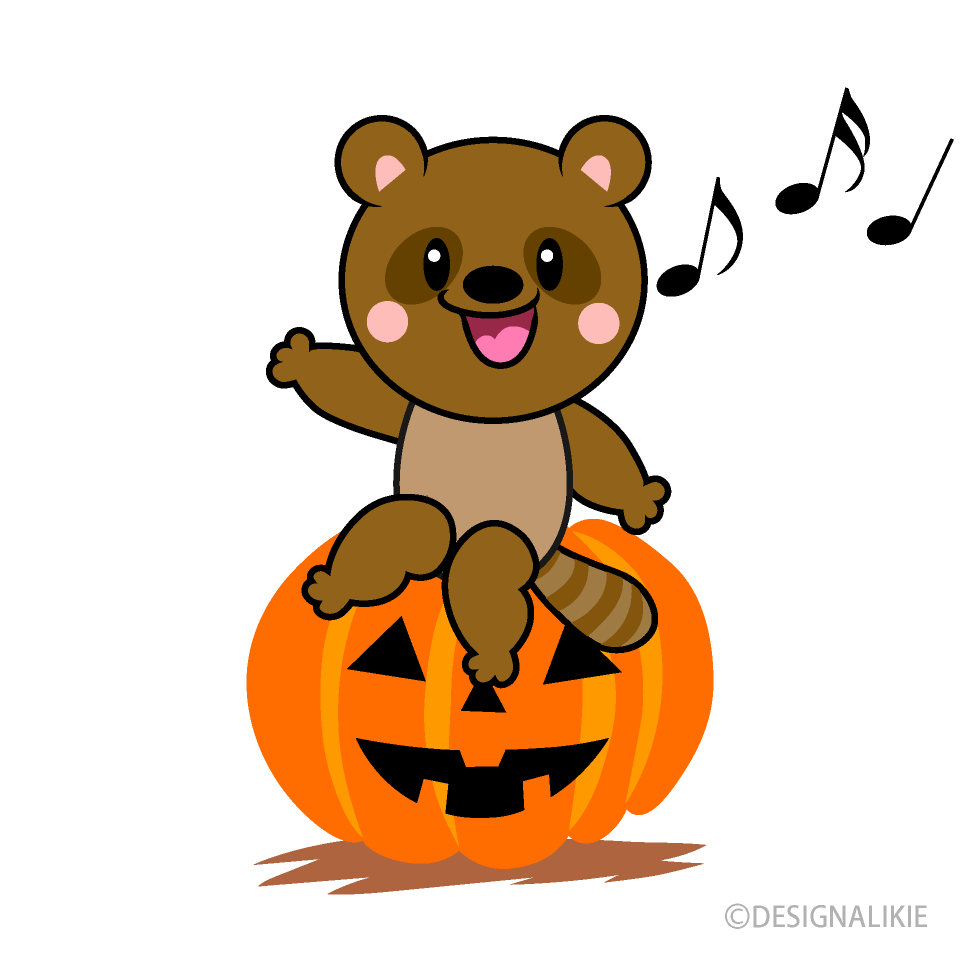 ハロウィンのタヌキキャラ