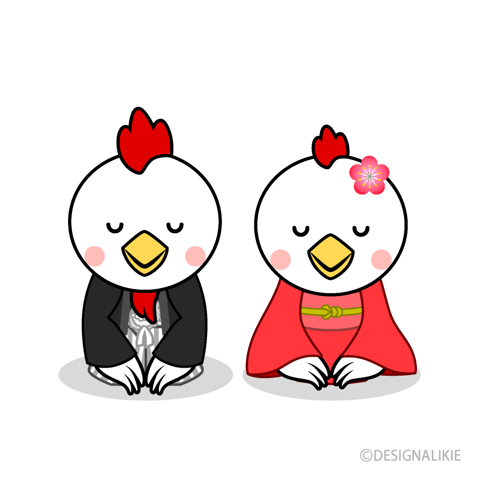 お正月のニワトリキャラ