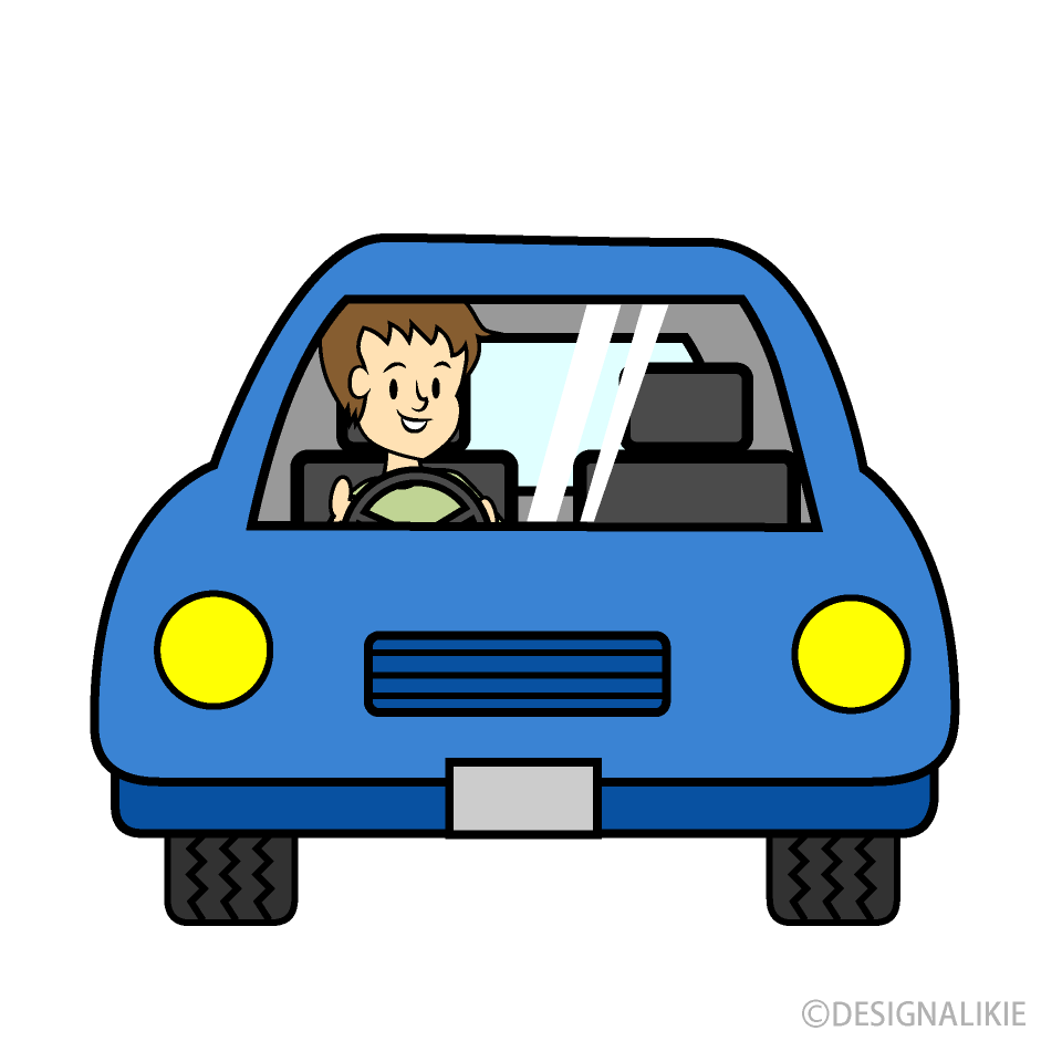 車を運転する男性