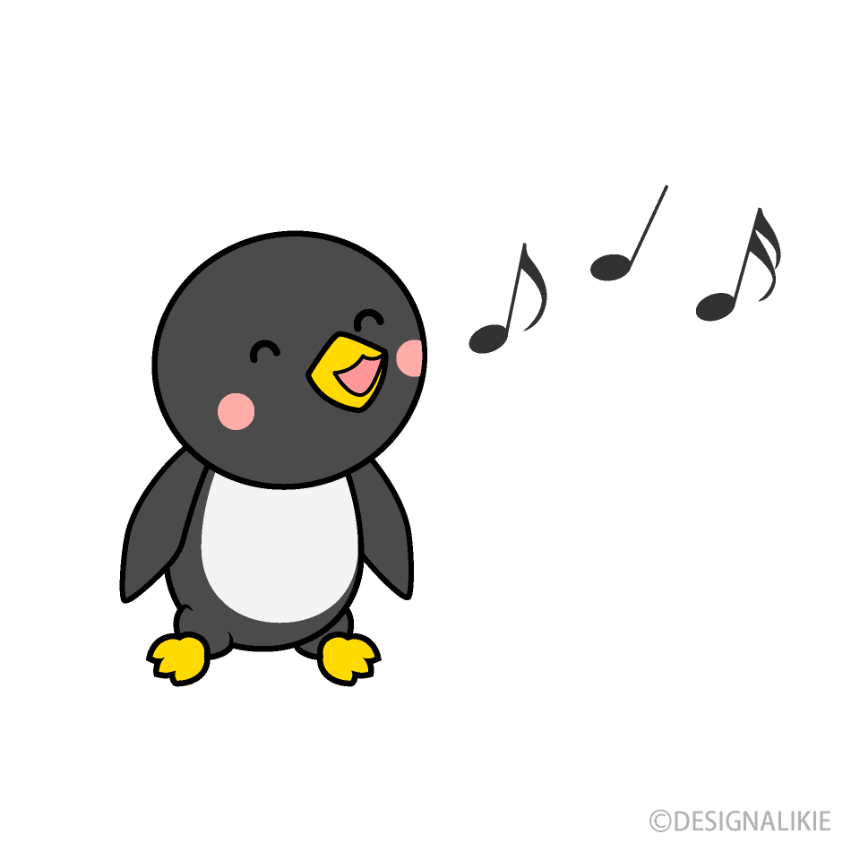 歌うペンギンキャラ