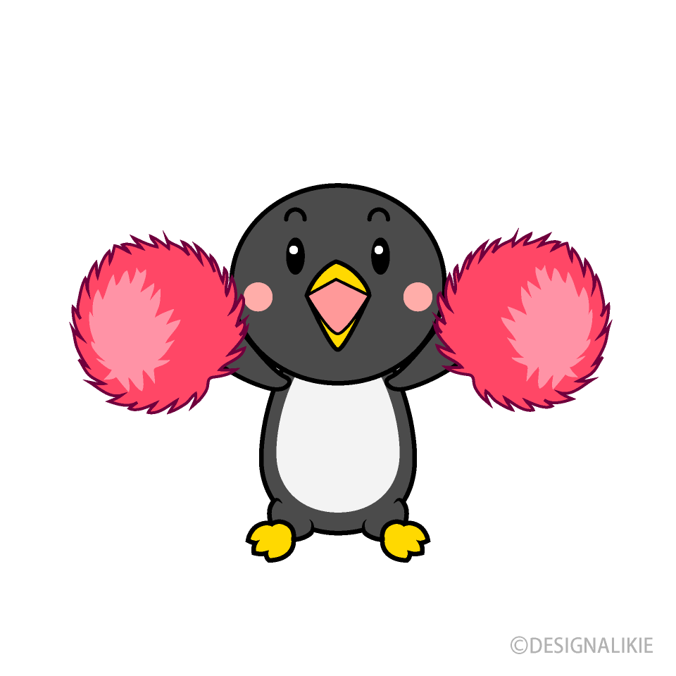 応援するペンギンキャラ