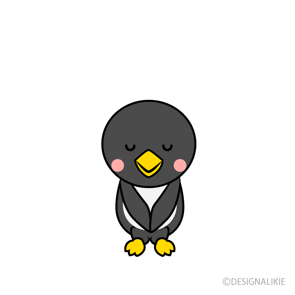 お辞儀ペンギンキャラ