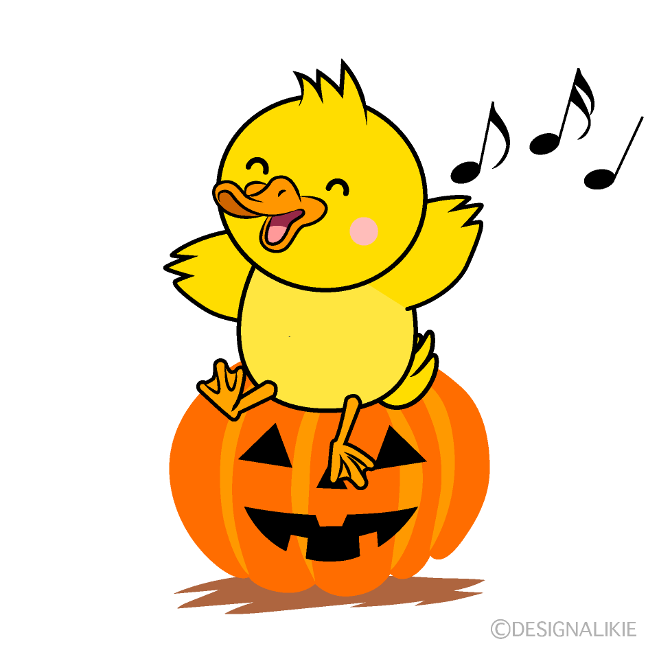 ハロウィンのアヒルの子キャラ