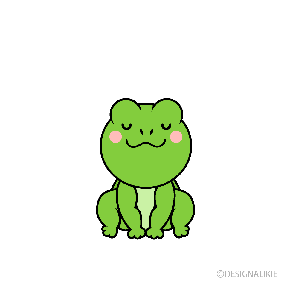 お辞儀カエルキャラ