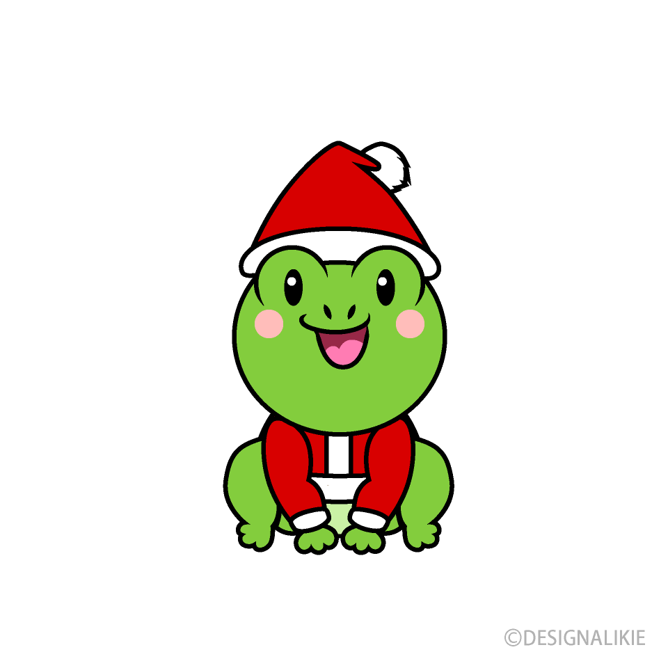 クリスマスのカエルキャラ