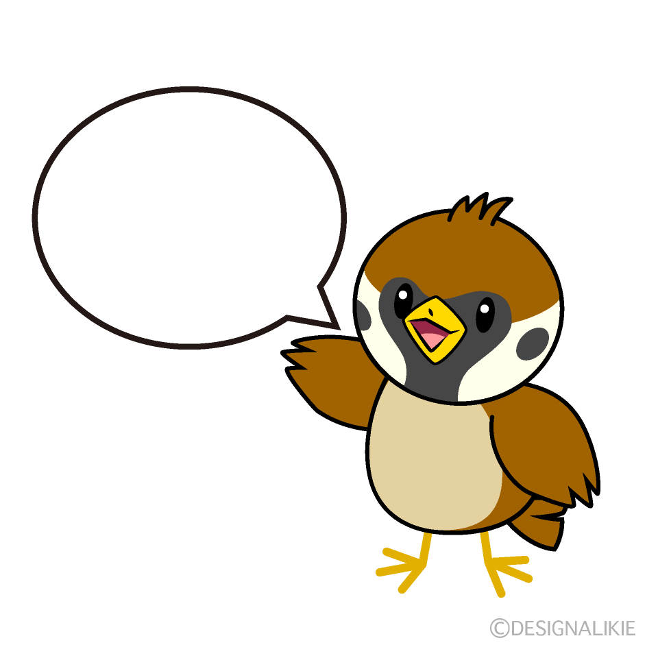 話すスズメキャラ