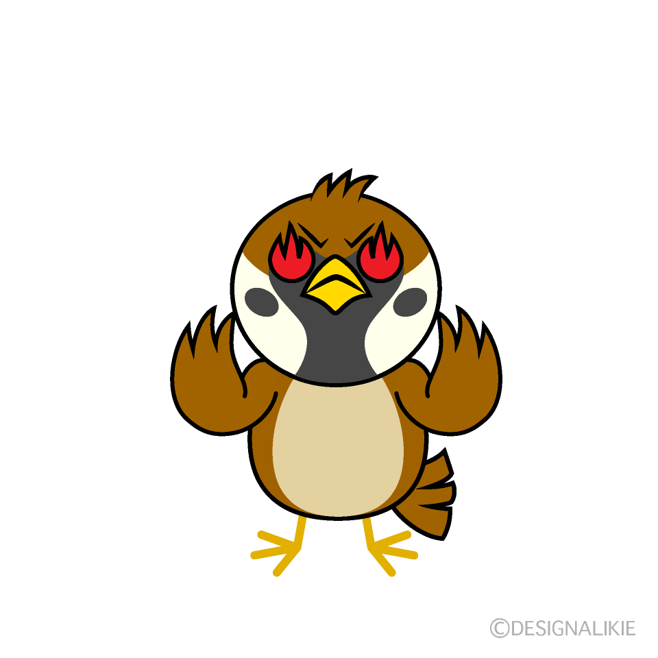 やる気のスズメキャラ