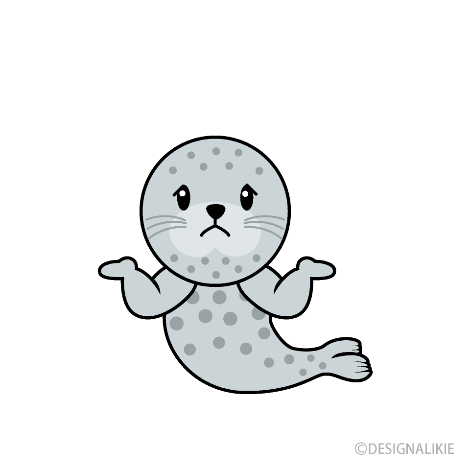 困るゴマフアザラシキャラ