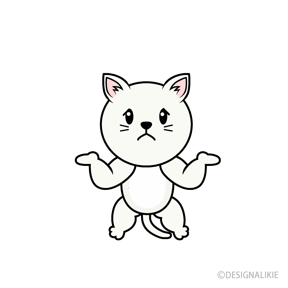 困る白猫キャラ