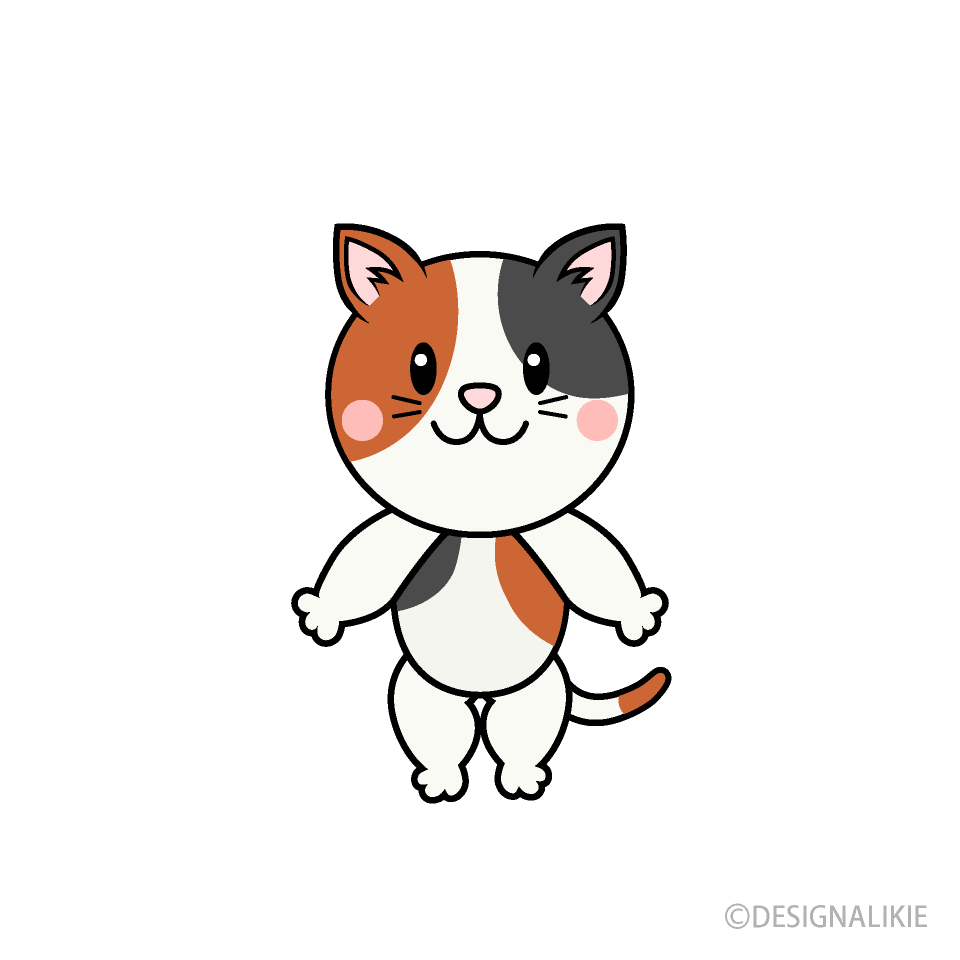 かわいい三毛猫キャラ