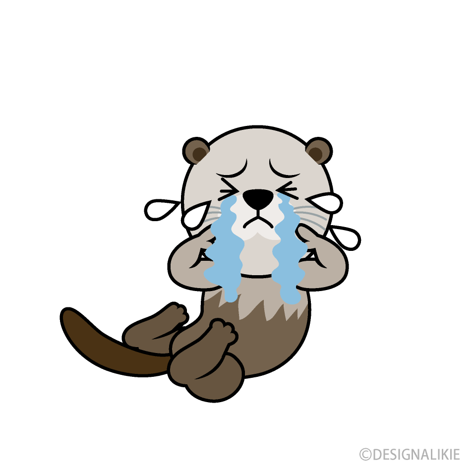 泣くラッコキャラ