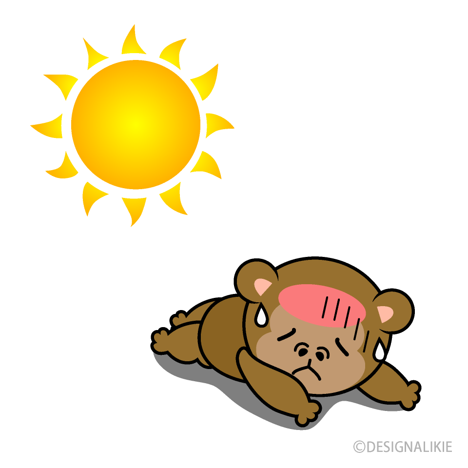 熱中症のゴリラキャラ