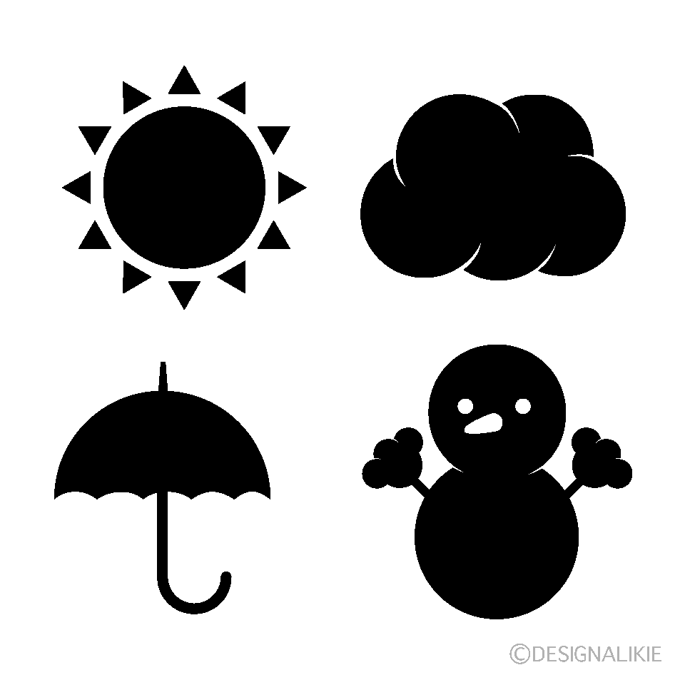 シルエットの天気マーク