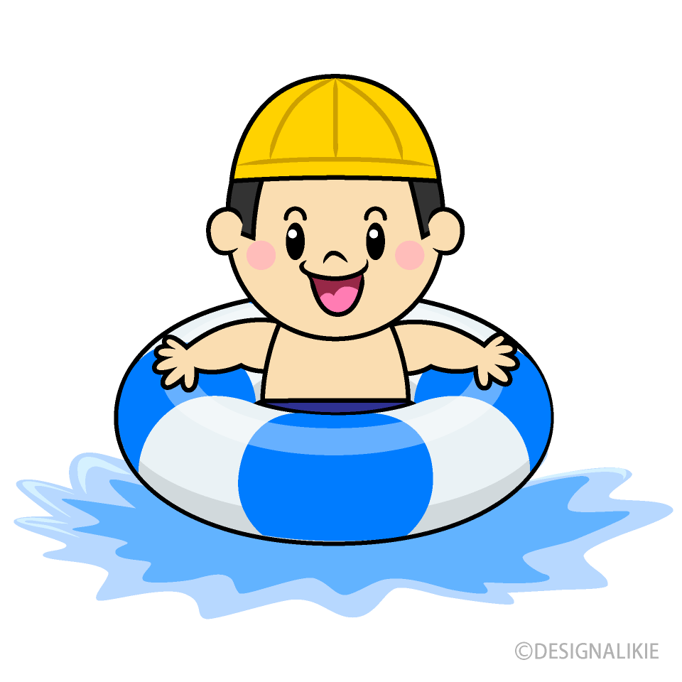 プールの男の子