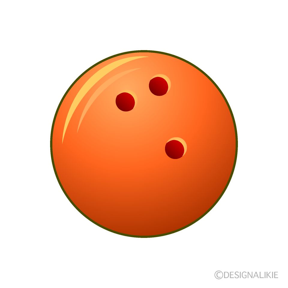 オレンジ色ボウリングボール