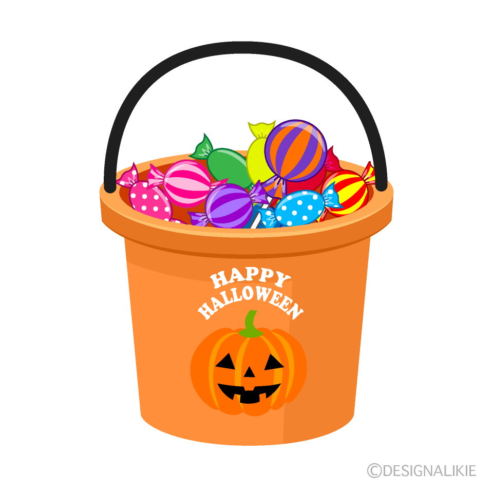 ハロウィンお菓子のバケツ