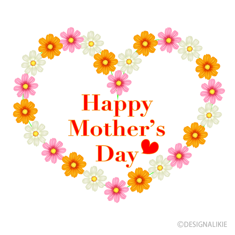 綺麗な花のハートのMothers Day