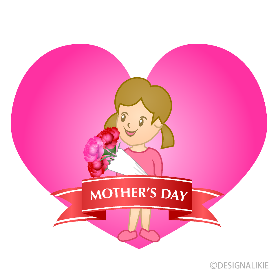 女の子のハートのMothers Day