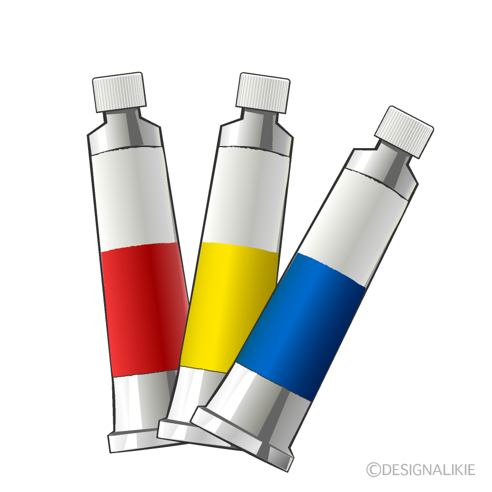 ３カラーの絵の具