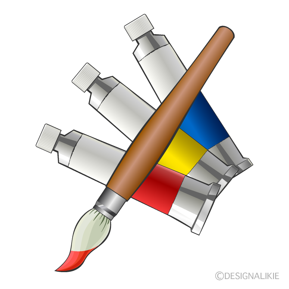 絵の具と絵筆