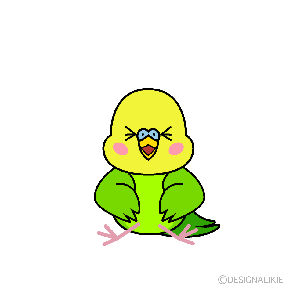 笑顔のインコキャラ