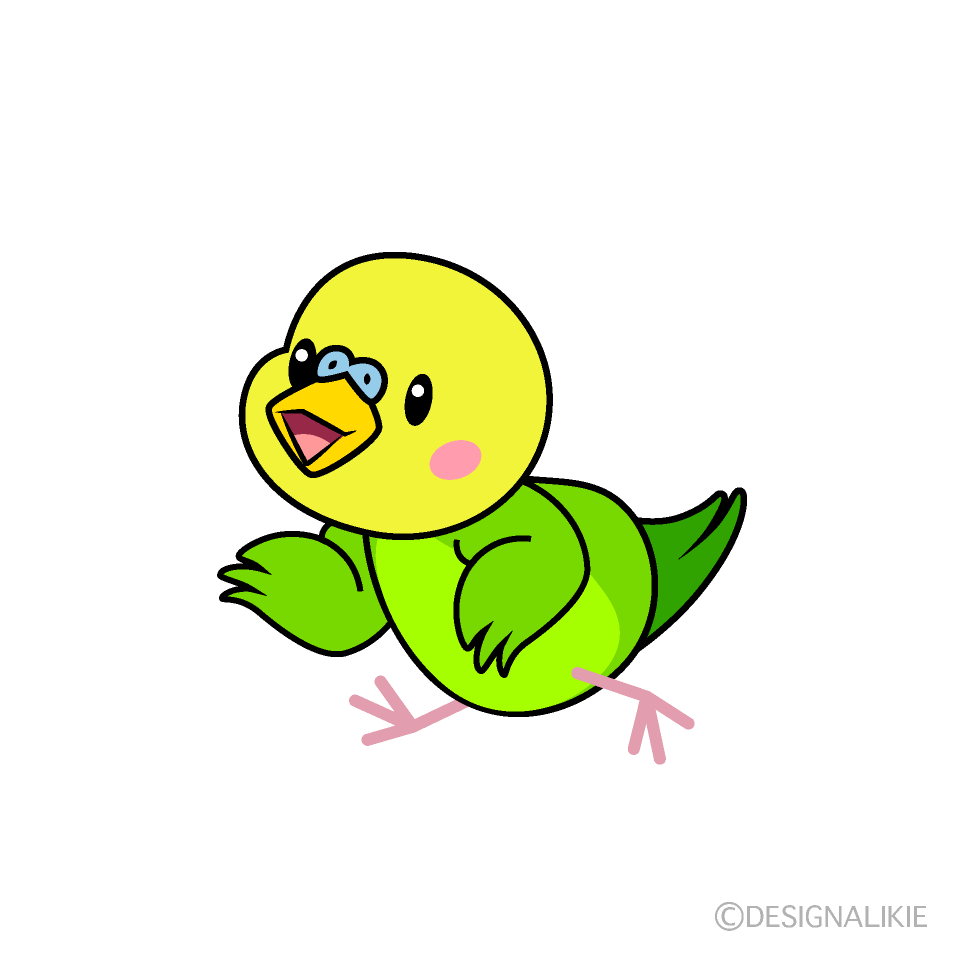 走るインコキャラ