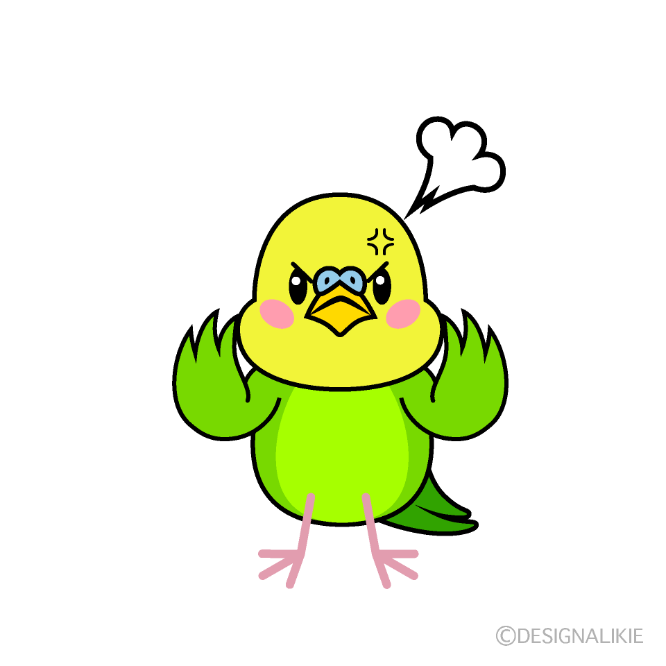怒るインコキャラ