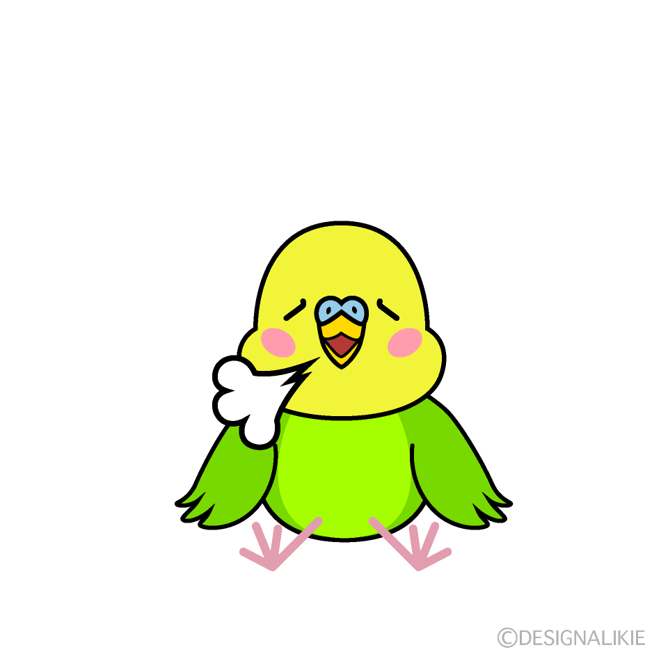 リラックスするインコキャラ
