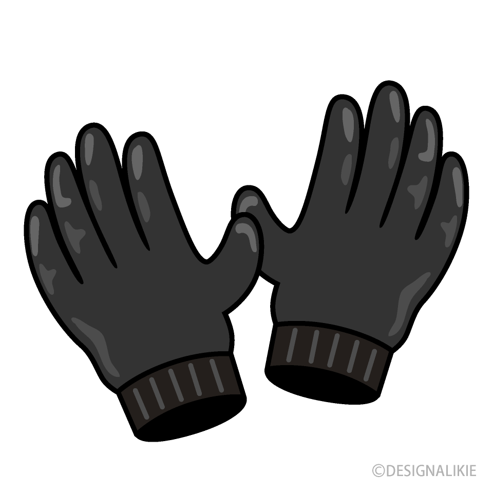 黒色の革手袋