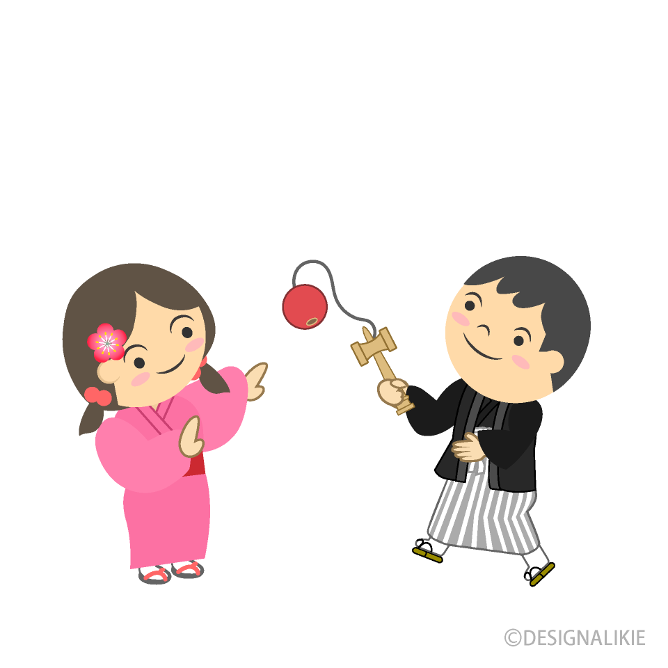 けん玉する子供