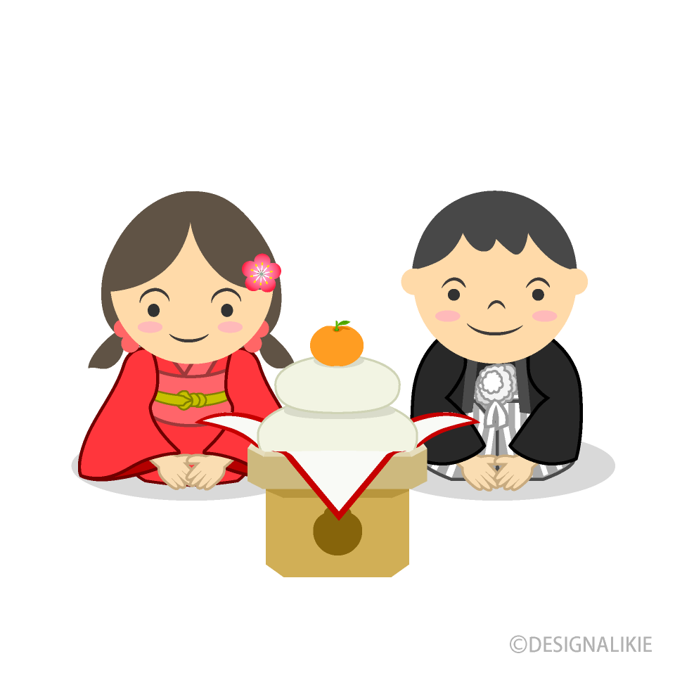 鏡餅と子供