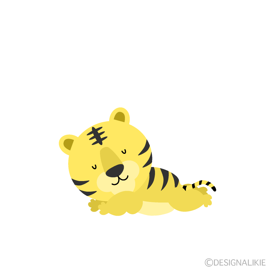 居眠りするかわいいトラ