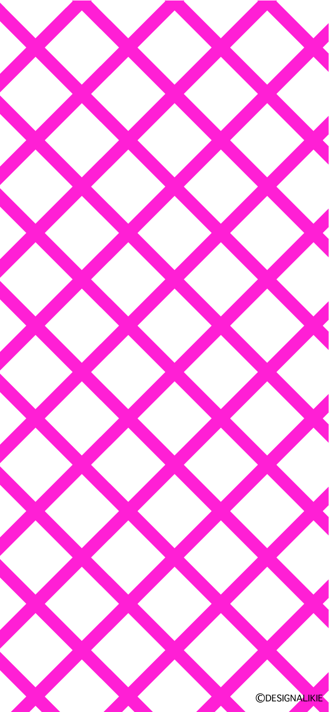 ピンク白チェックライン iPhone壁紙