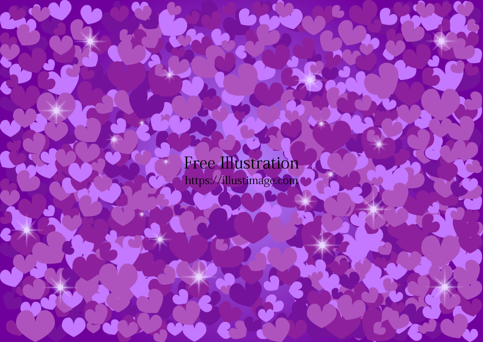 たくさんの紫ハート