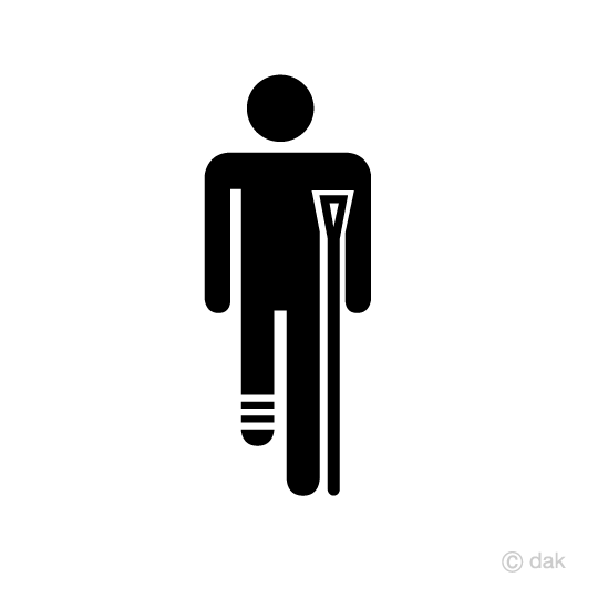 骨折した人ピクトグラム