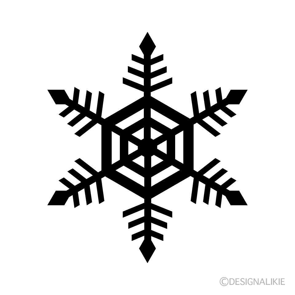 雪結晶シルエット 1